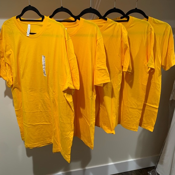 Other - 5 yellow tees assorted sizes new
